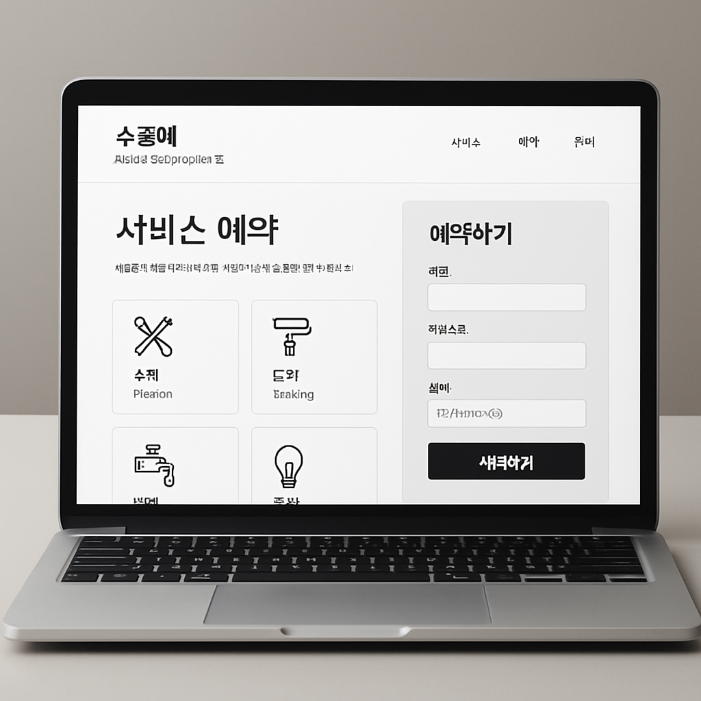 핸디맨 서비스 예약