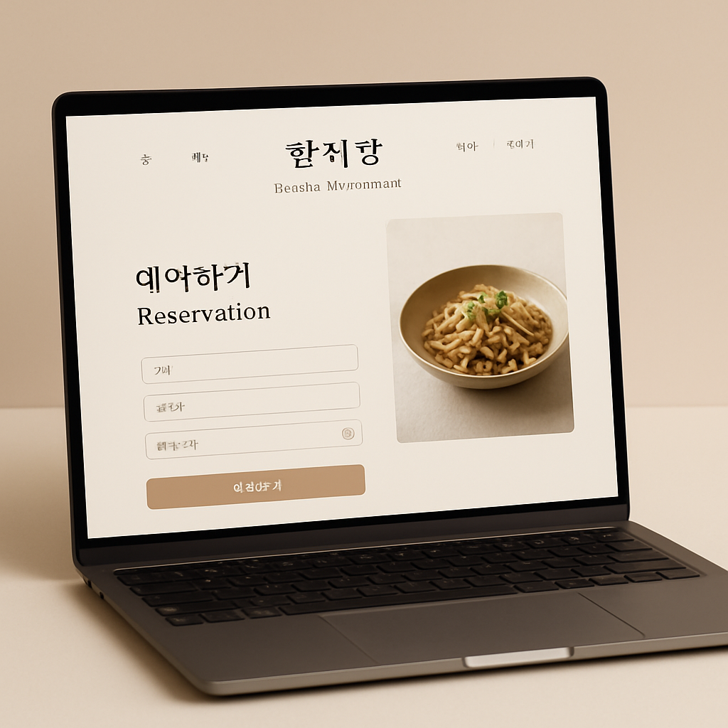 한식당 온라인 예약